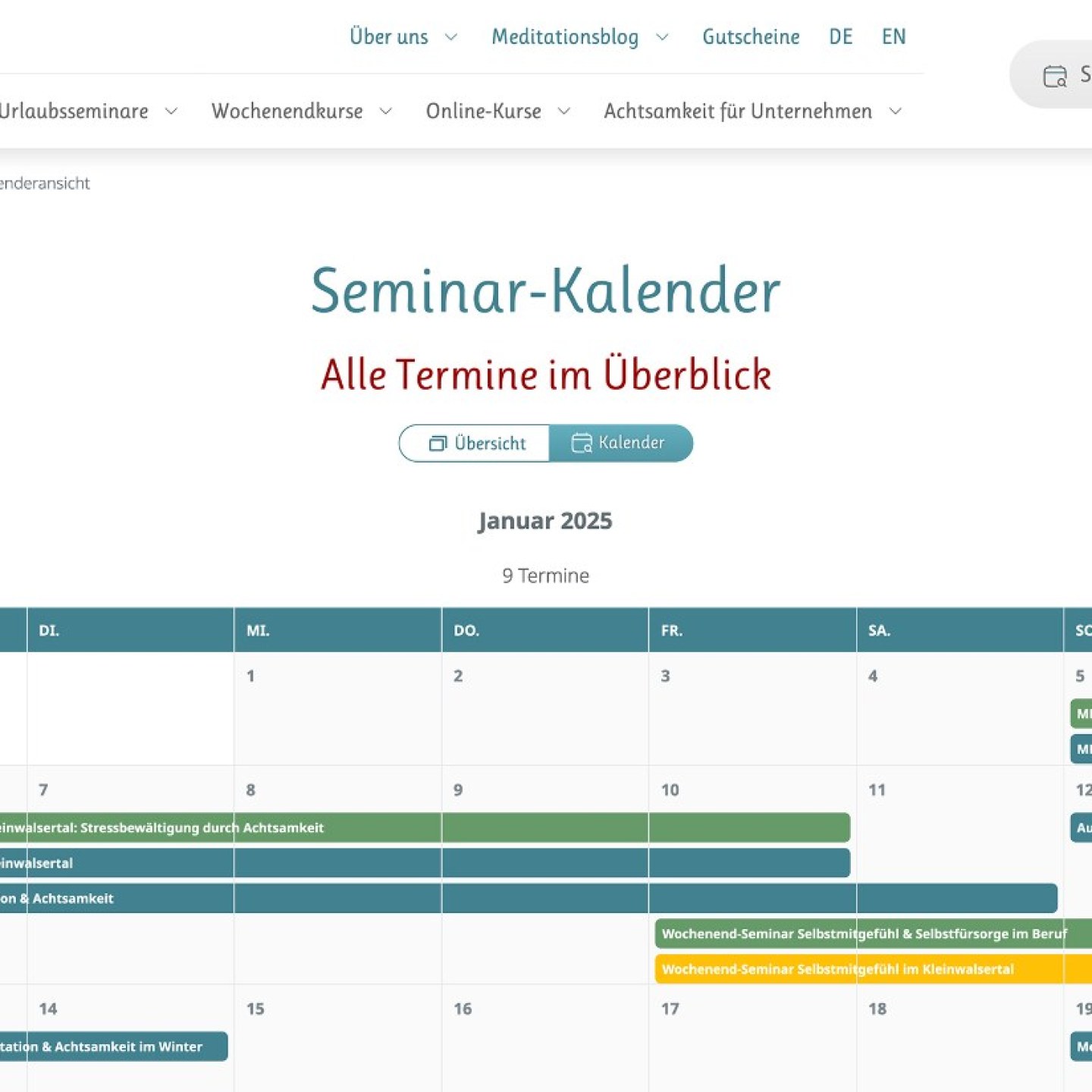 Seminar-Kalender